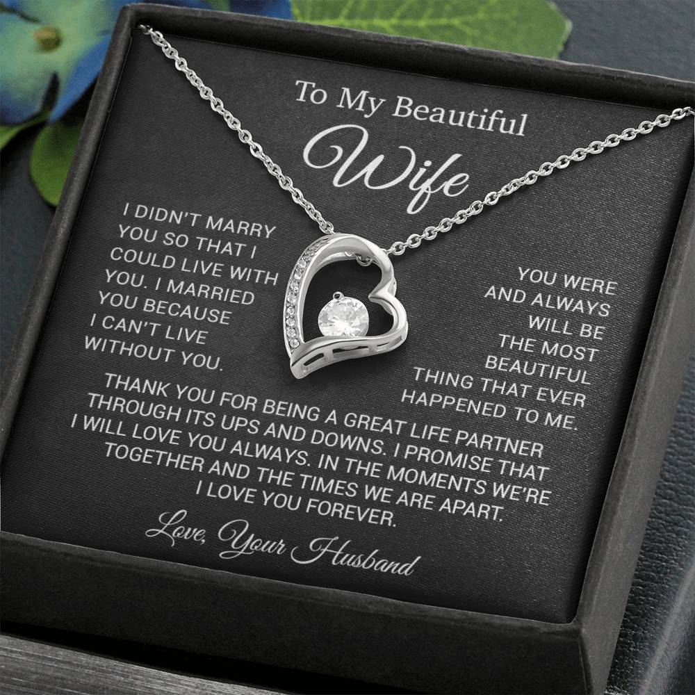 To My Wife Necklace, Anniversary Gift For Wife, Wife Birthday, Gift For Wife33
