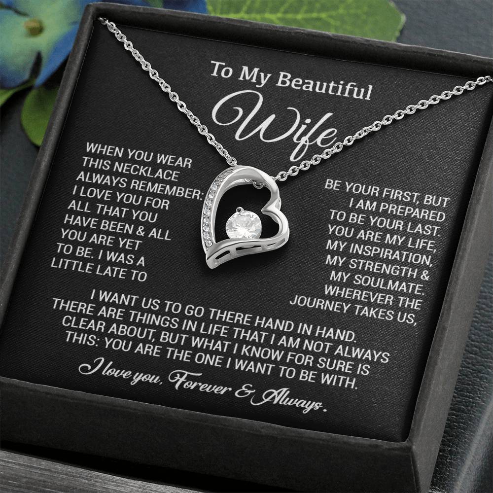 To My Wife Necklace, Gift For Wife, Anniversary Gift For Wife, Christmas Gift 4_10_Black