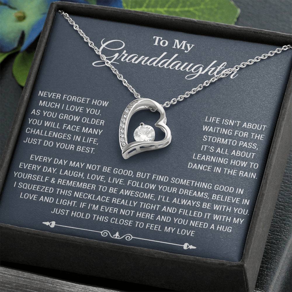 To My Granddaughter Necklace, Birthday Gift For Granddaughter, Birthday Gifts 26_10_Blue