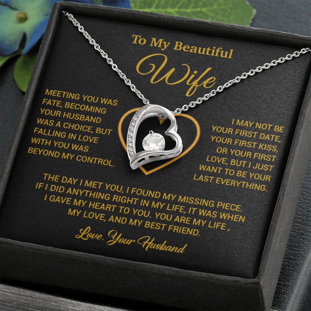 To My Wife Necklace, Gift For Wife, Anniversary Gift For Wife, Necklace For Wife 3_2_Gold