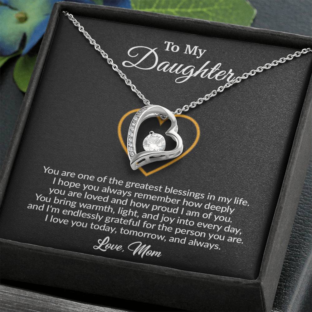 To My Daughter Necklace, Gift for Daughter from Mom, Mother Daughter Necklace
