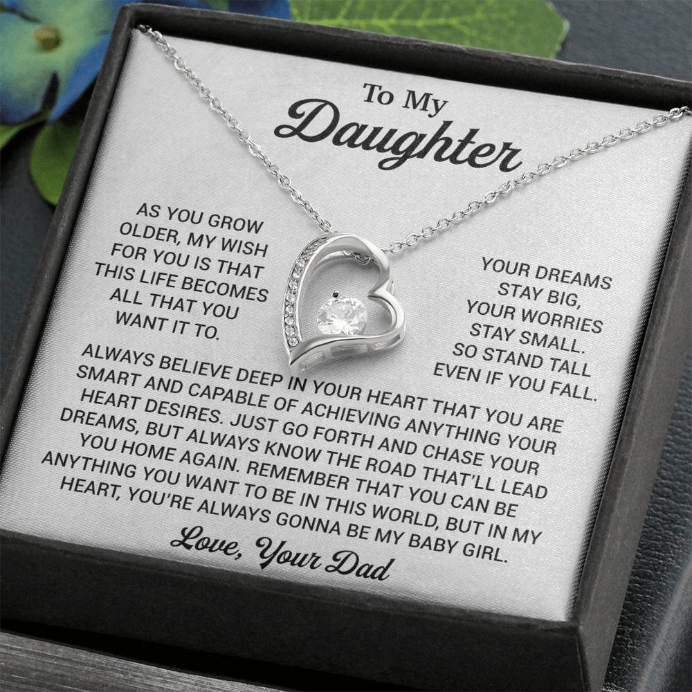 To My Daughter Necklace, Daughter Father Necklace, Daughter Gift From Dad 1_8