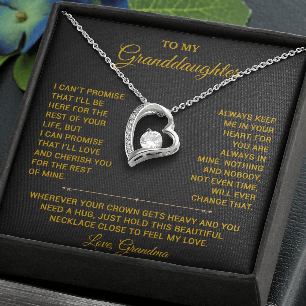 To My Granddaughter Necklace, Granddaughter Gift from Grandma, Christmas Gift 20_8_Gold