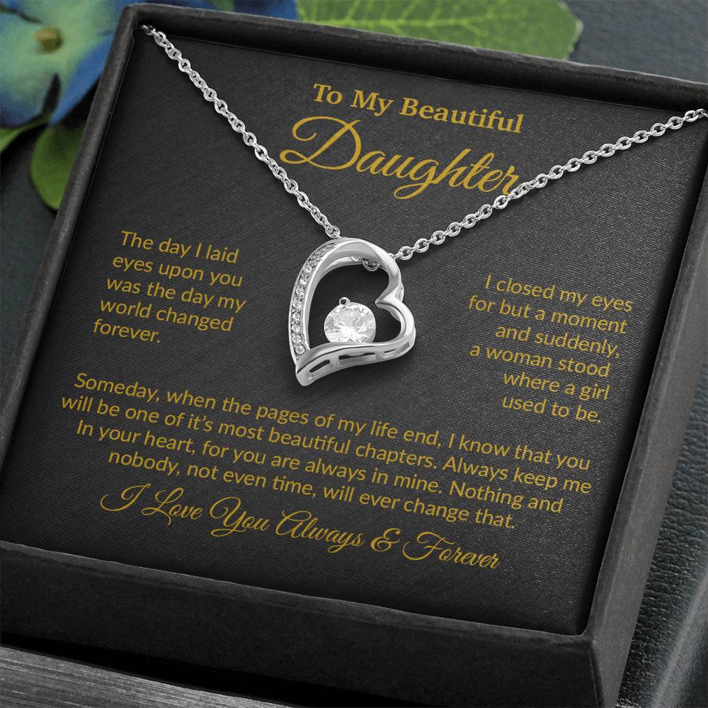 To My Daughter Necklace, Daughter Mother Necklace, Daughter Gift From Mom 8_11_Gold