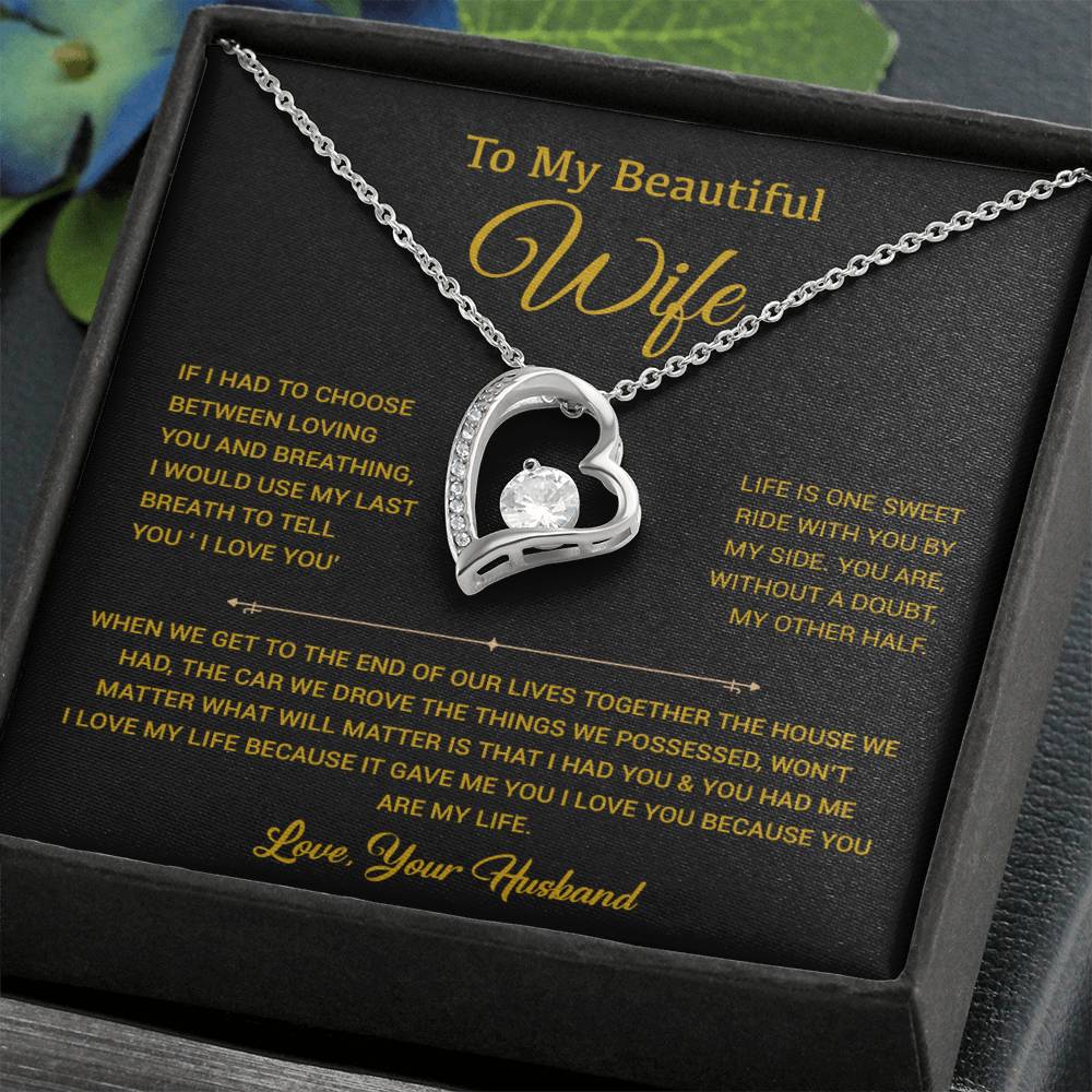 To My Wife Necklace, Gift For Wife, Anniversary Gift For Wife, Christmas Gift