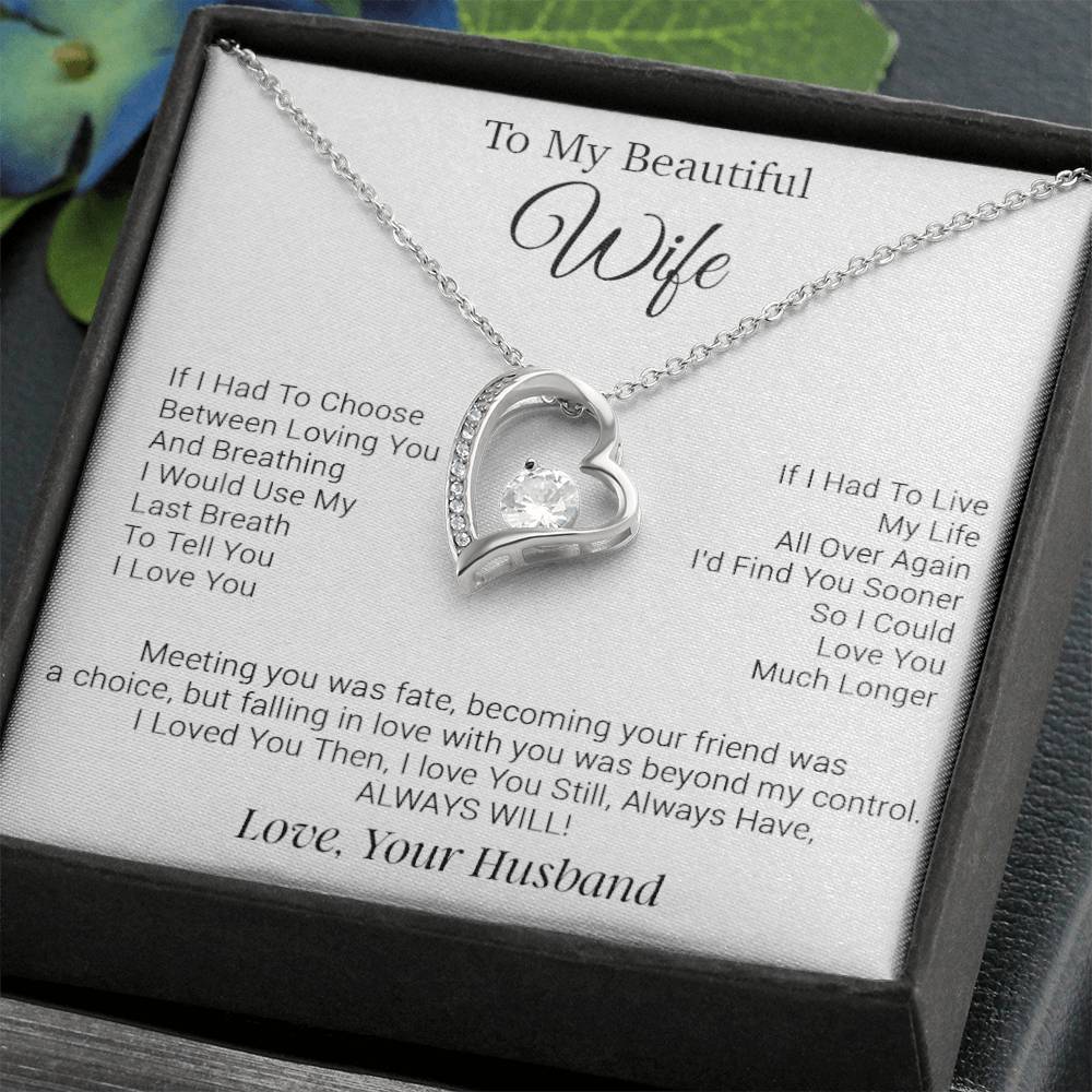 To My Wife Necklace, Gifts from Husband, Valentine Gifts for Her, Birthday Gift
