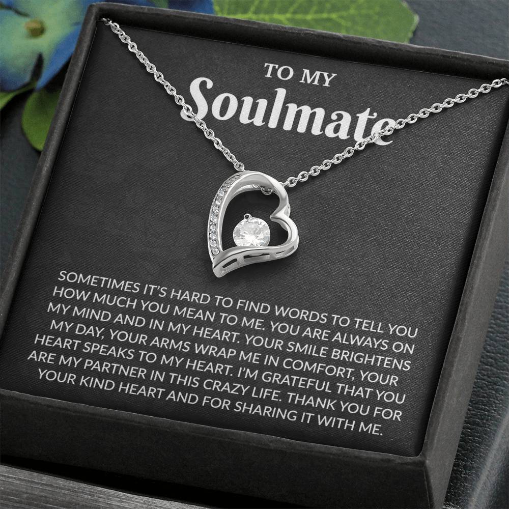 To My Soulmate Necklace, Anniversary Gift for Her, Gifts for Wife, Gifts for Girlfriend
