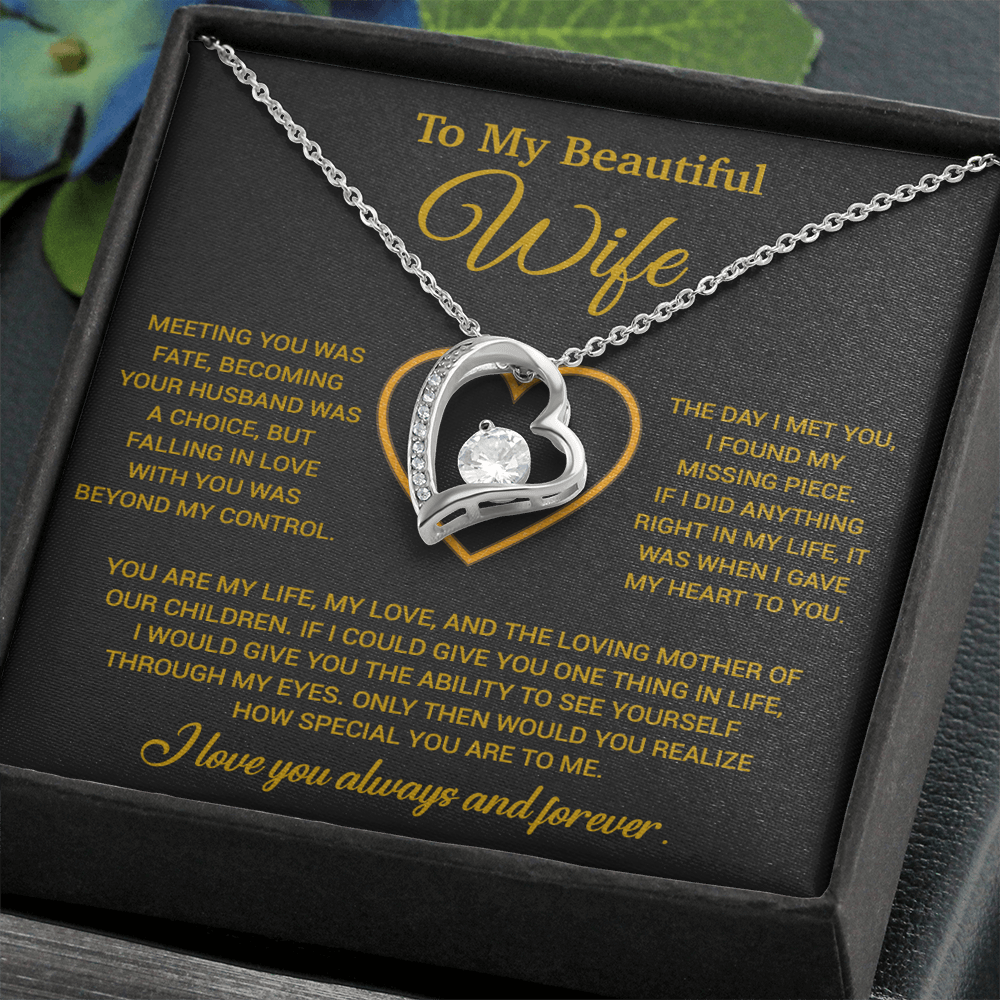 To My Wife Necklace, Christmas Gifts For Women, Anniversary Gift For Wife 10_12_Gold