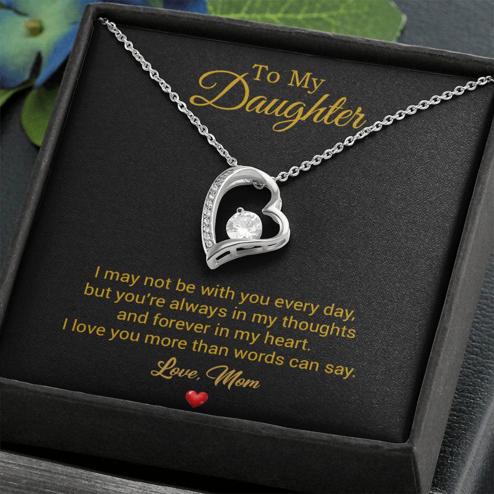 To My Daughter Necklace, Gift For Daughter From Mom, Daughter Mother Necklace