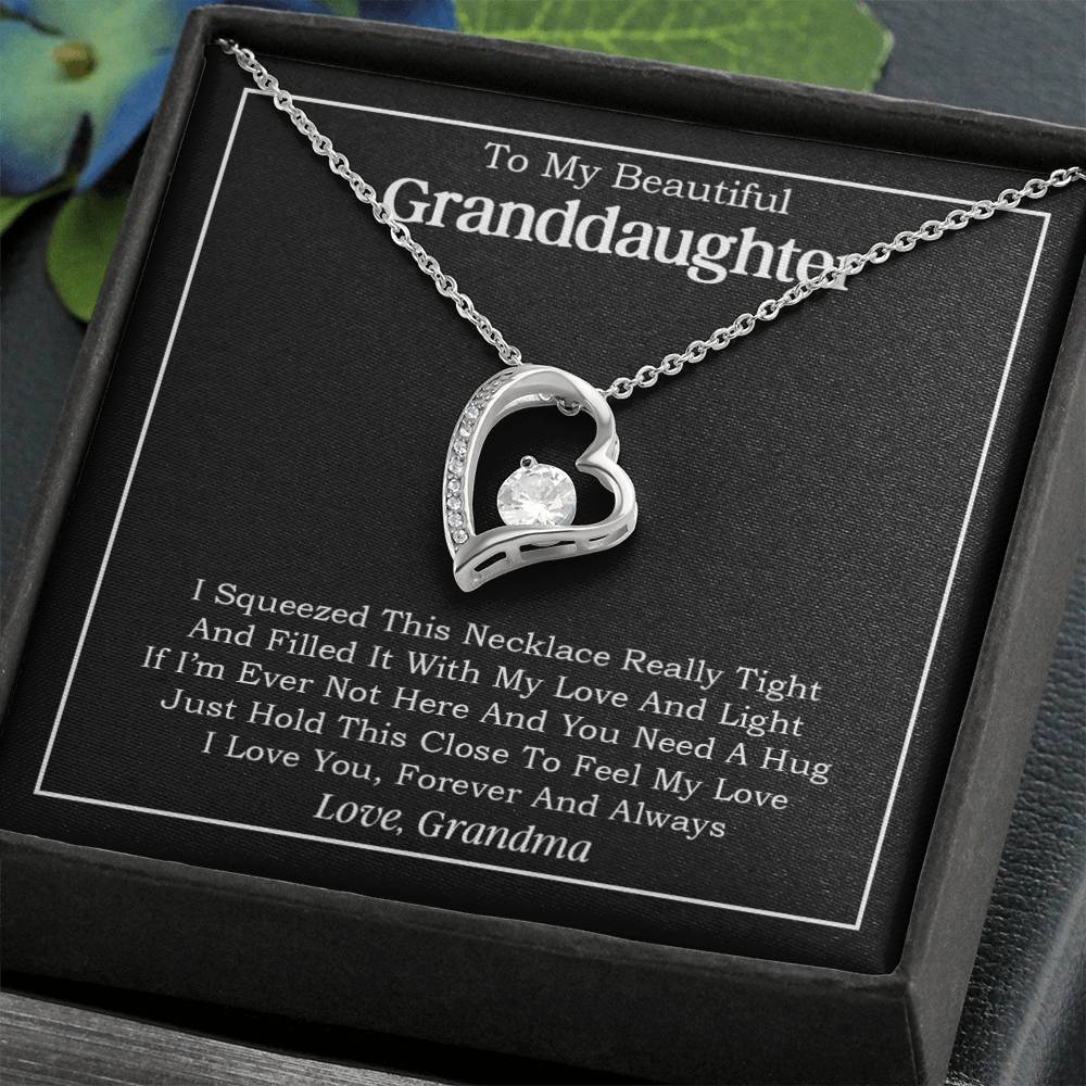To My Granddaughter Love Grandma Heart Necklace Gift For Granddaughter Birthday 29_8