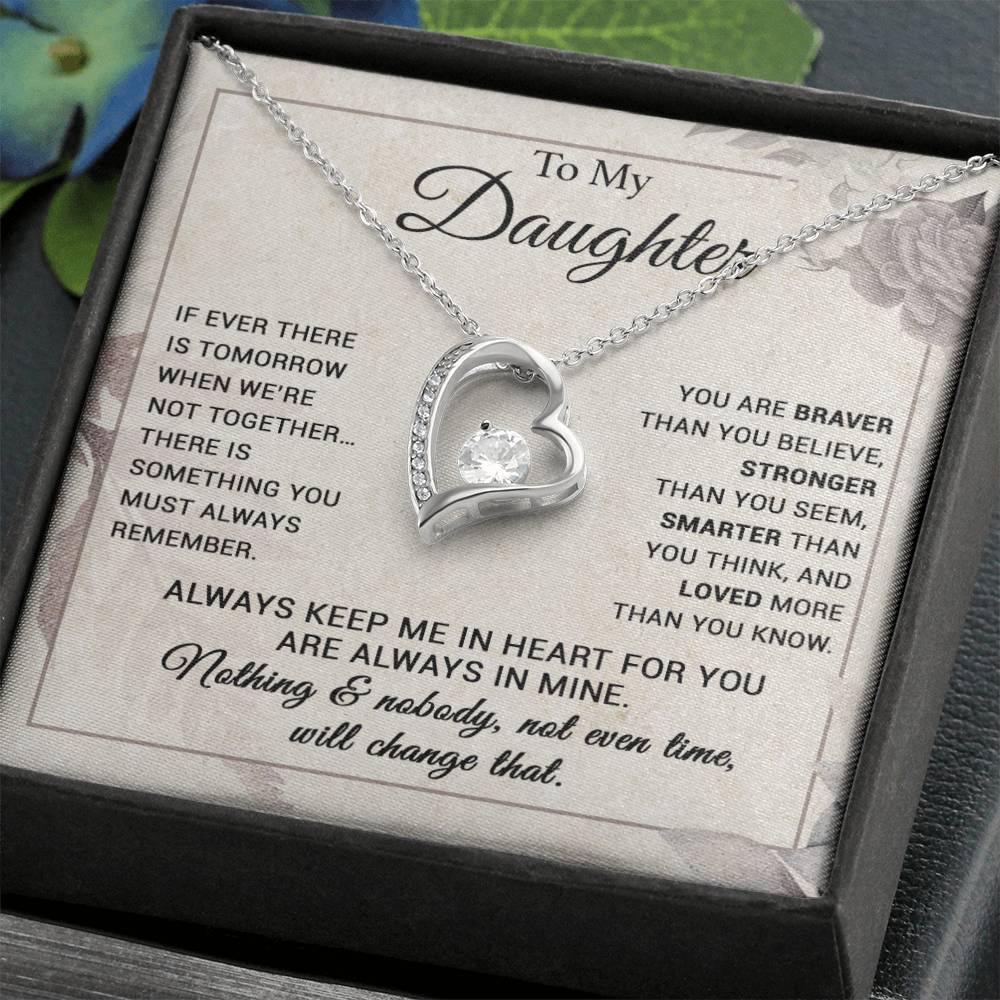 To My Daughter Necklace, Gift From Mom, Dad, Christmas Gift