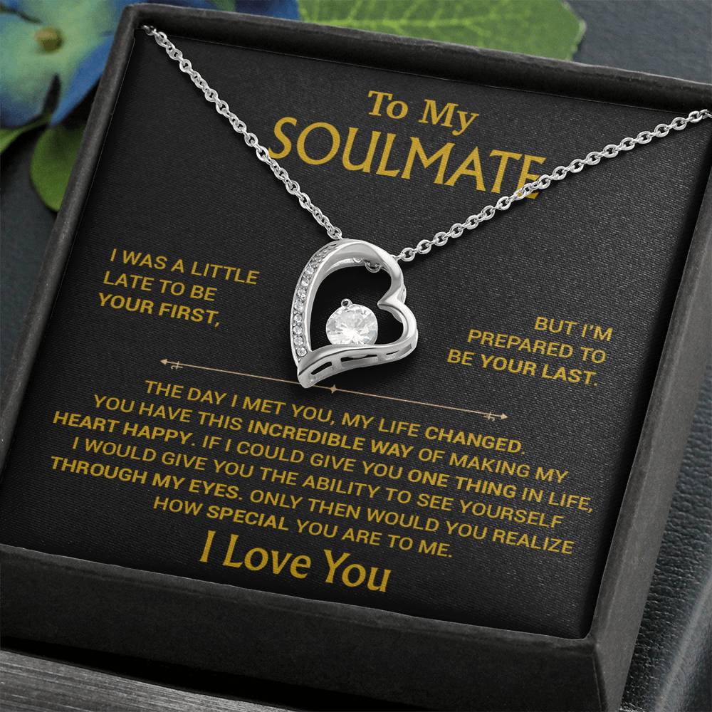 To My Soulmate Necklace, Soulmate Gift, Gift For Girlfriend, Christmas Gift 23_8_Gold
