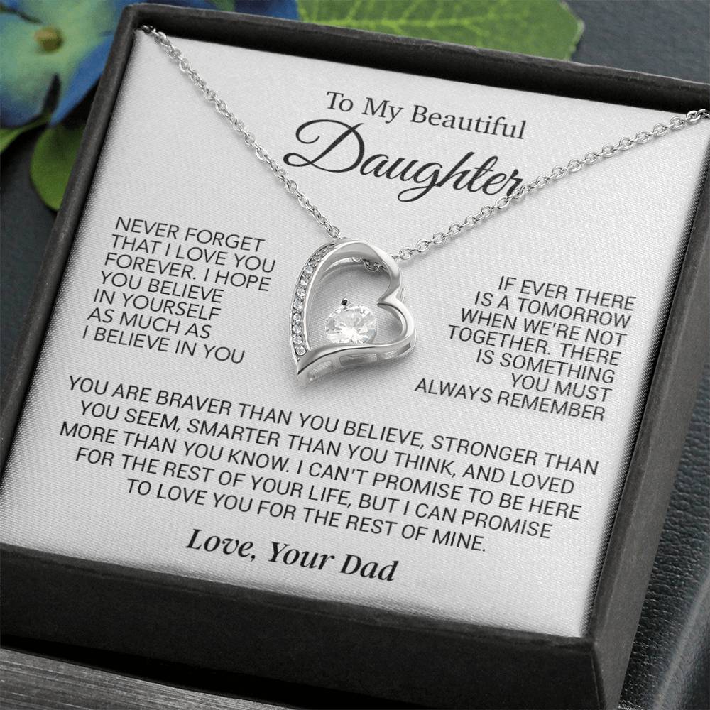 To My Daughter Necklace, Daughter Birthday Gift, Christmas Gift for Daughter
