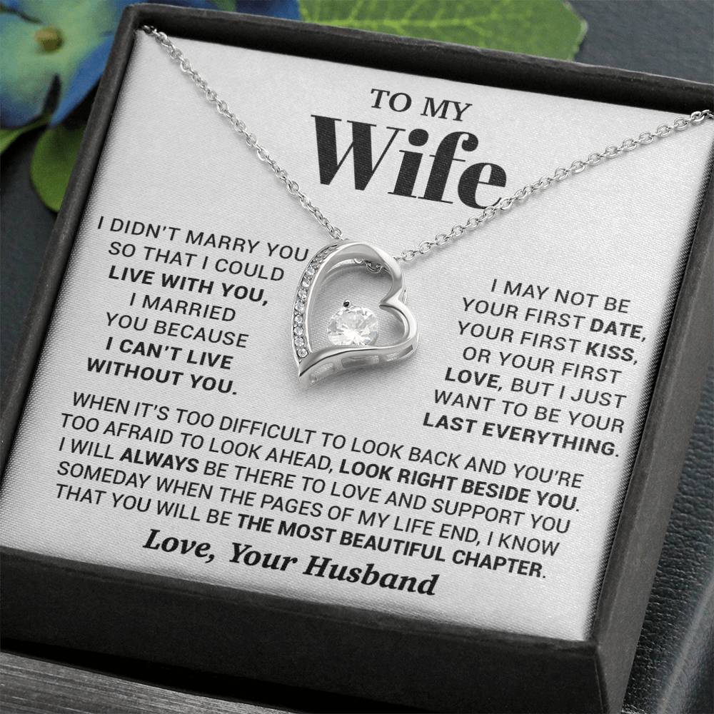 To My Wife Necklace, Christmas Gifts For Women, Anniversary Gift For Wife 28_9_White
