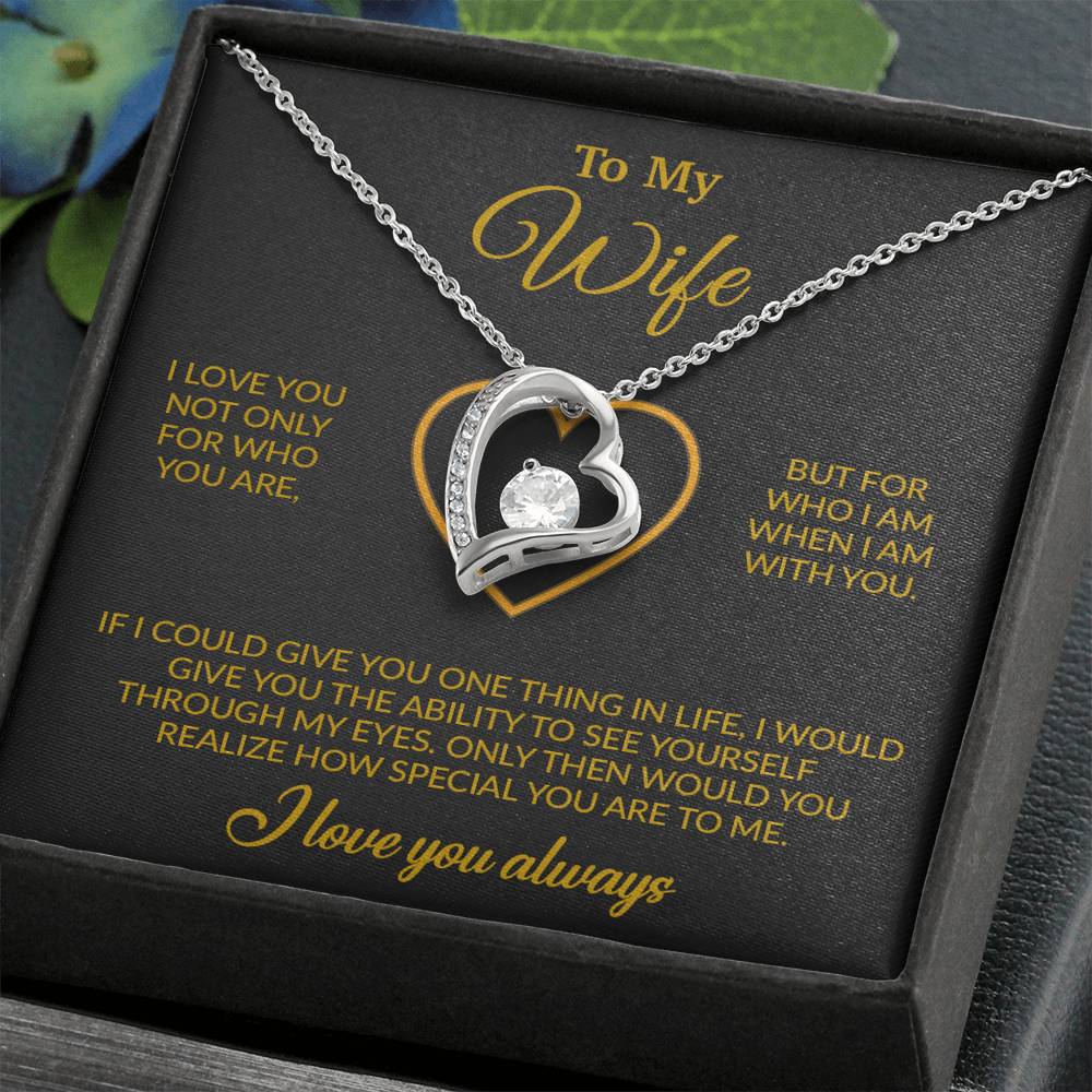 To My Wife Necklace, Gift For Wife, Anniversary Gift For Wife, Necklace For Wife 10_6_Gold