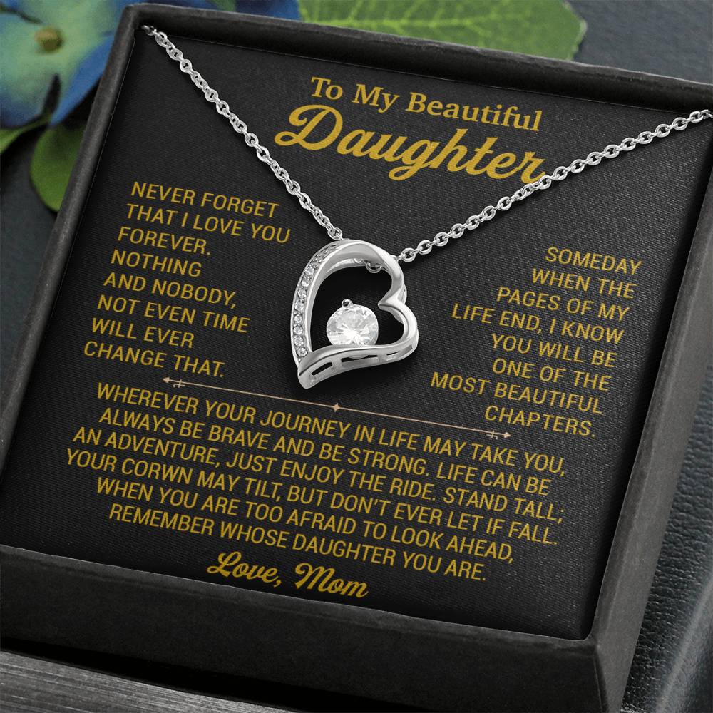 To My Daughter Necklace, Daughter Mother Necklace, Daughter Gift From Mom 17_8_Gold