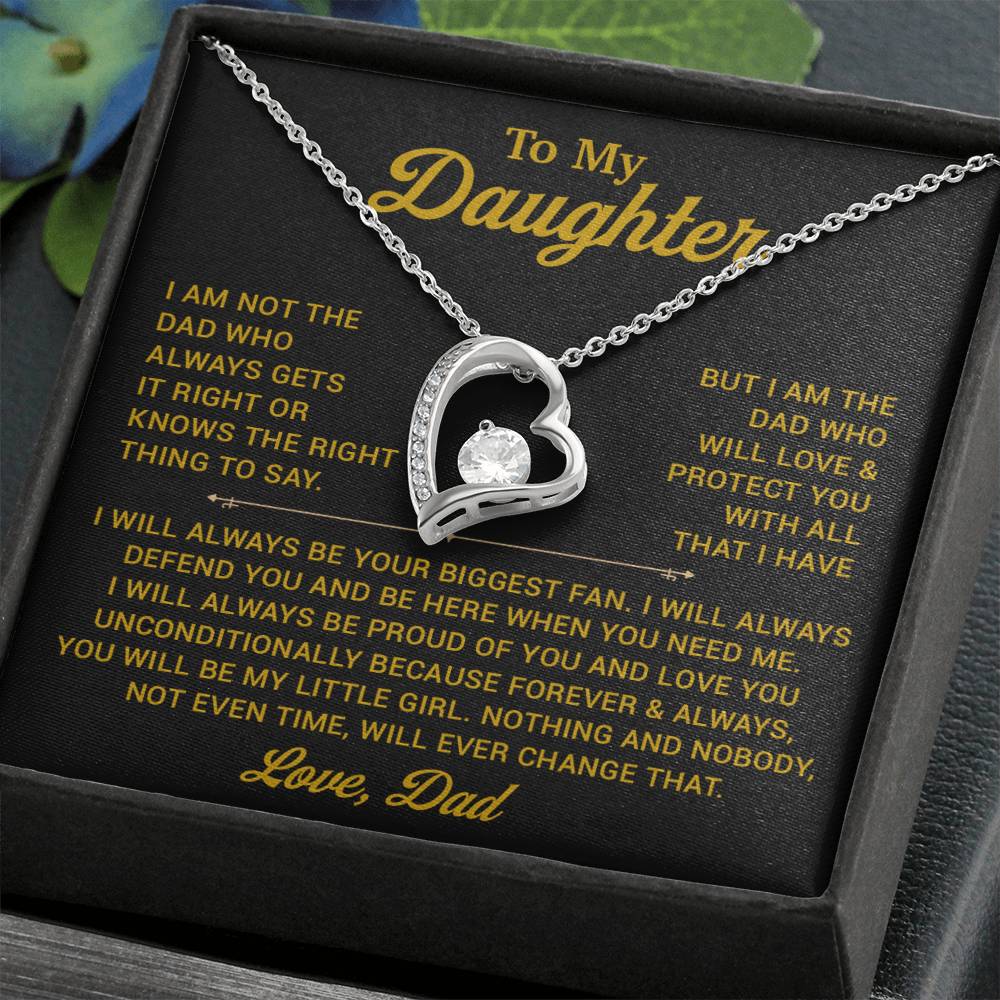 To My Daughter Necklace, Gift for Daughter from Dad, Father Daughter Necklace 1_11_Gold