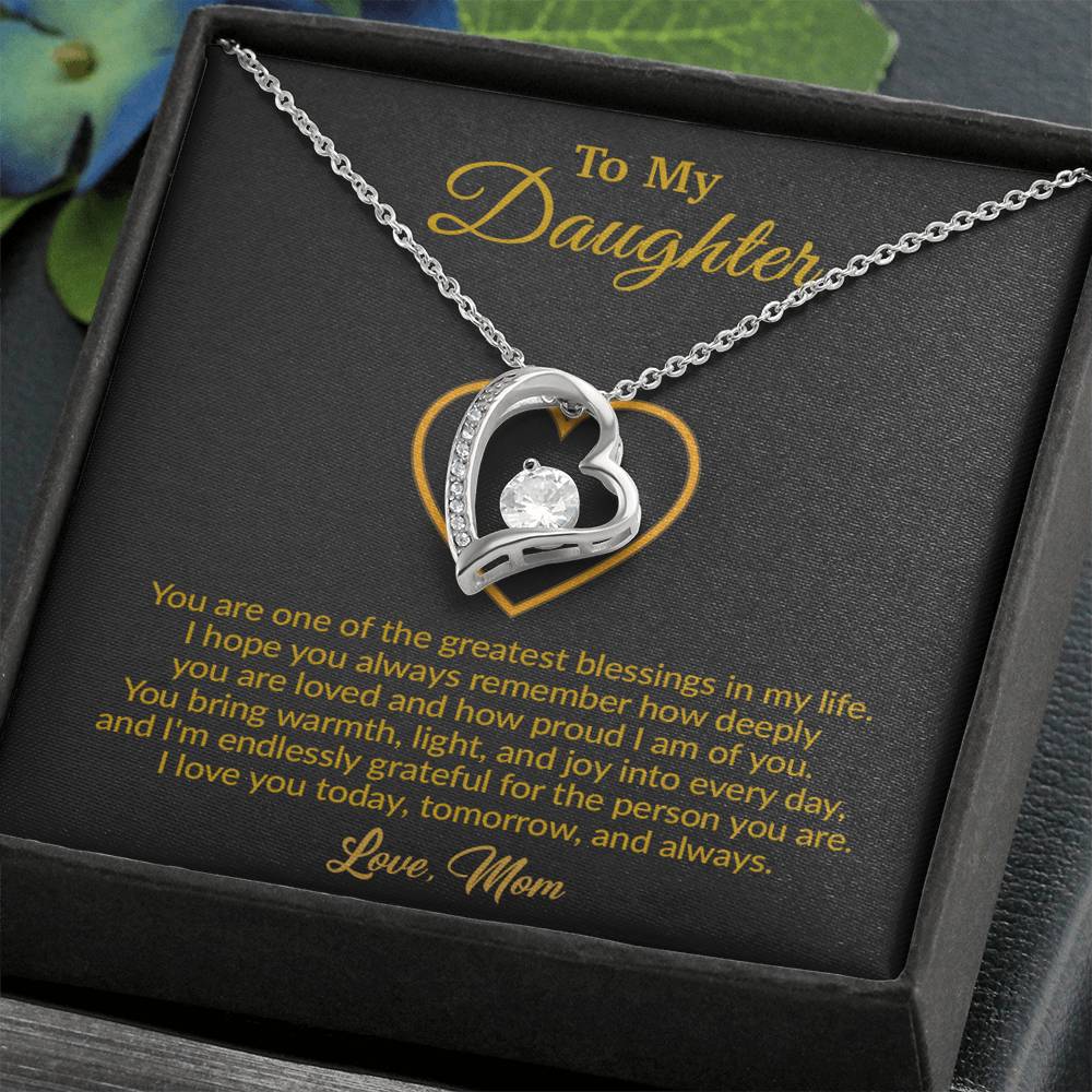 To My Daughter Necklace, Gift for Daughter from Mom, Mother Daughter Necklace 18_8_Gold