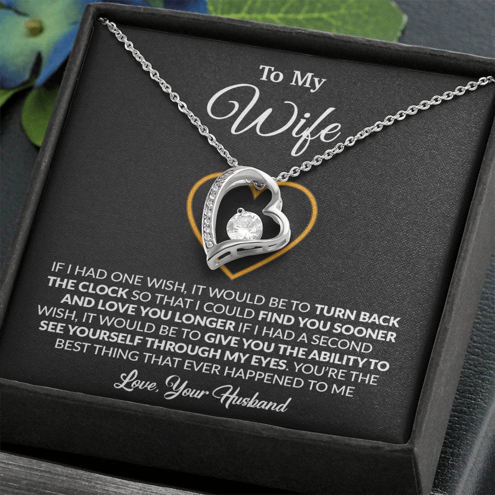 To My Wife Necklace, Gift For Wife, Anniversary Gift For Wife, Necklace For Wife 13_1_Black