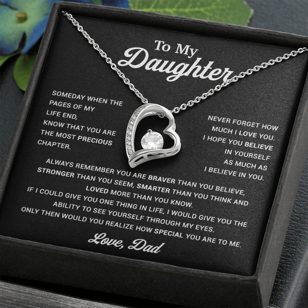 To My Daughter Necklace, Gift for Daughter from Dad, Father Daughter Necklace 10_12