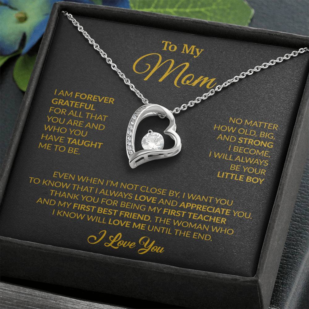 To My Mom Necklace, Gift For Mom From Daughter, Mother's Day Gifts 3_4_Gold