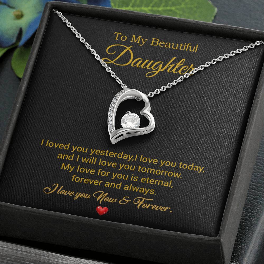 To My Daughter Necklace, Gift For Daughter From Dad, Daughter Father Necklace 30_7_Gold