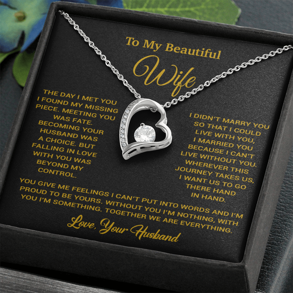 To My Wife Necklace, Vanlentines Gifts For Women, Anniversary Gift For Wife 2_2_Gold