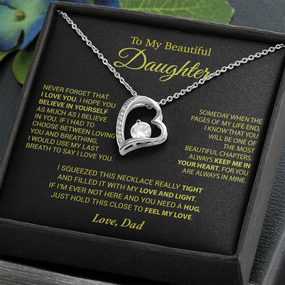 To My Daughter Necklace, Daughter Father Necklace, Daughter Gift From Dad 6_9_xanh