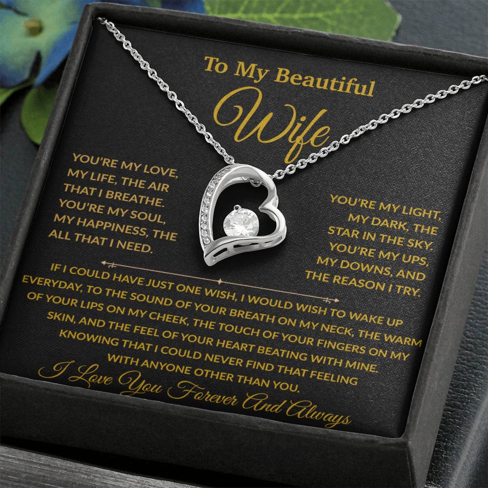 To My Wife Necklace, Christmas Gifts For Women, Anniversary Gift For Wife 8_9_Gold