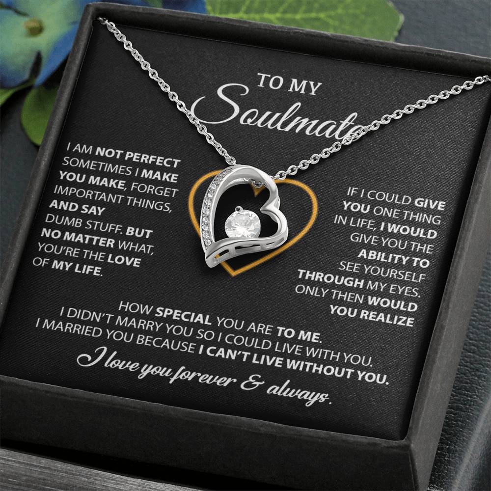 To My Soulmate Necklace, Gift For Wife From Husband, Valentines Gift For Wife 12_2_Black
