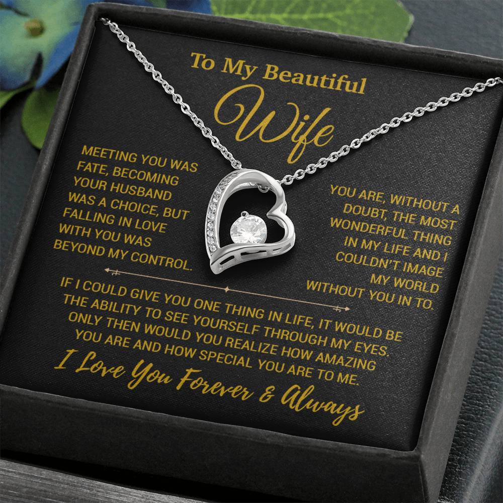 To My Wife Necklace, Christmas Gifts For Women, Anniversary Gift For Wife 25_12_Gold