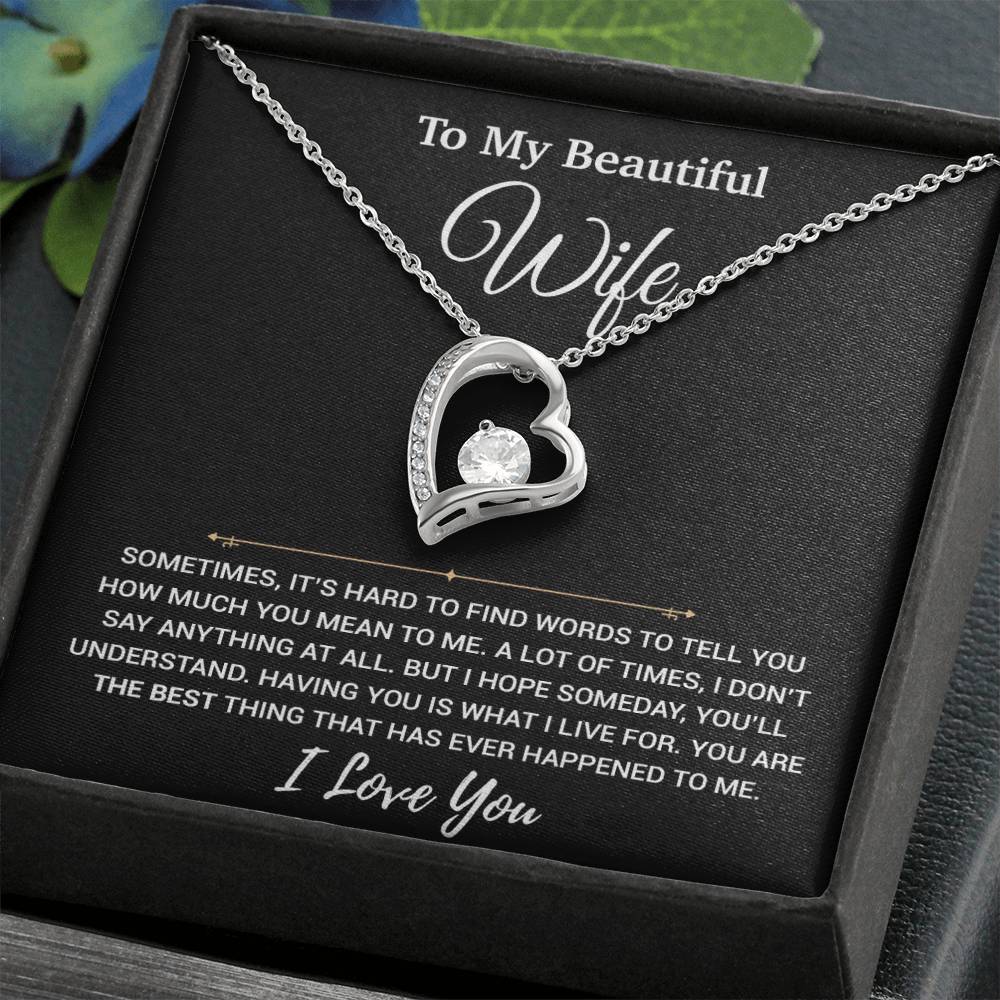 To My Wife Necklace, Christmas Gifts For Women, Anniversary Gift For Wife 20_11_Black