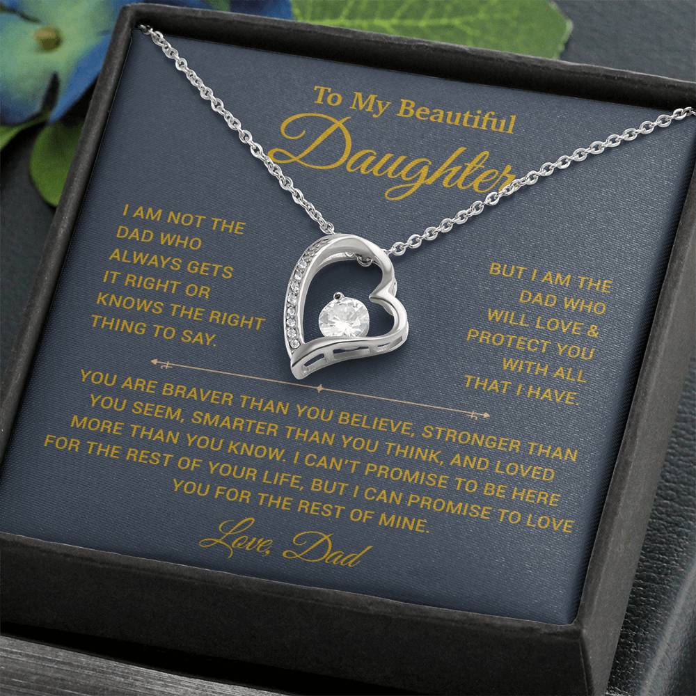 To My Daughter Necklace, Gift for Daughter from Dad, Father Daughter Necklace