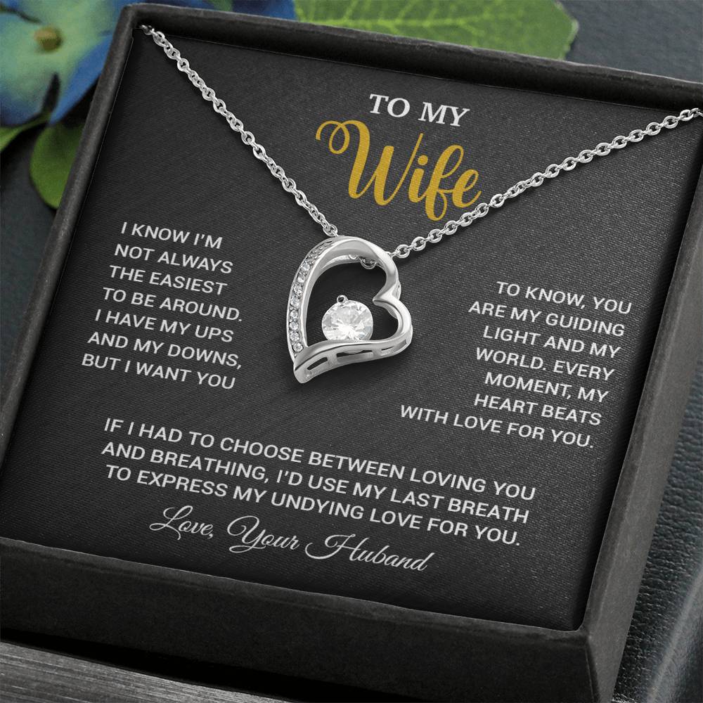 To My Wife Necklace, Gift For Wife, Anniversary Gift For Wife, Necklace For Wife 16_9_Black