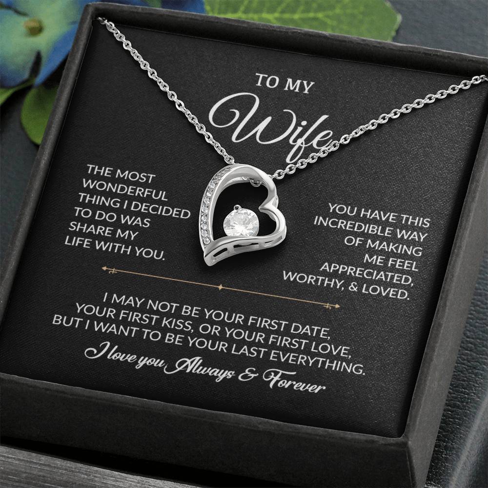 To My Wife Necklace, Gift For Wife, Anniversary Gift For Wife, Necklace For Wife