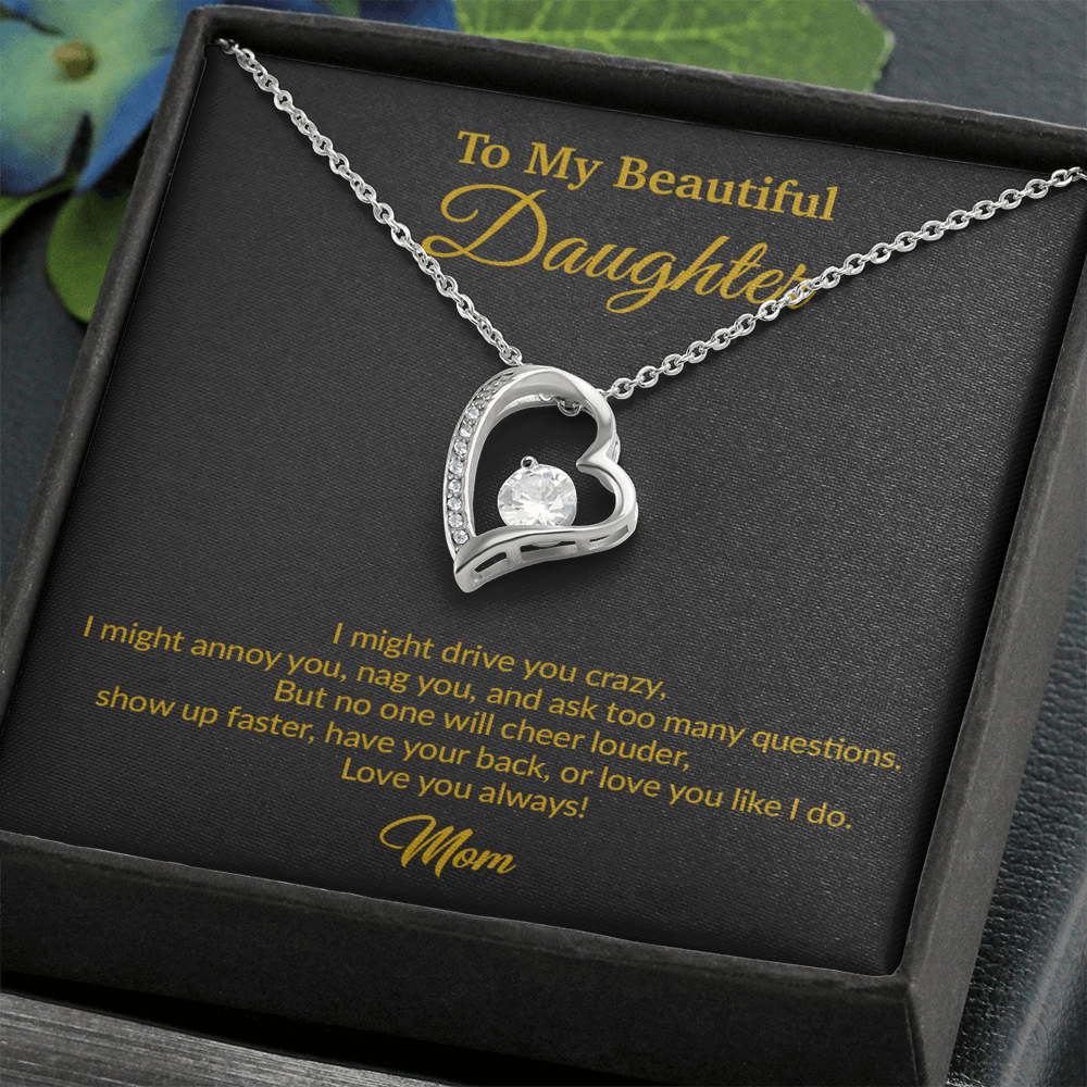 To My Daughter Necklace, Gift for Daughter from Mom, Mother Daughter Necklace
