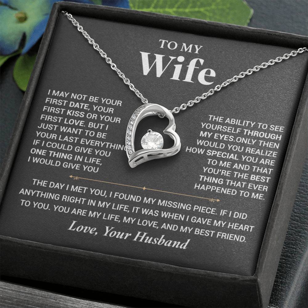 To My Wife Necklace, Christmas Gift For Wife, Christmas Gifts For Her, Wife Gift_ Gray