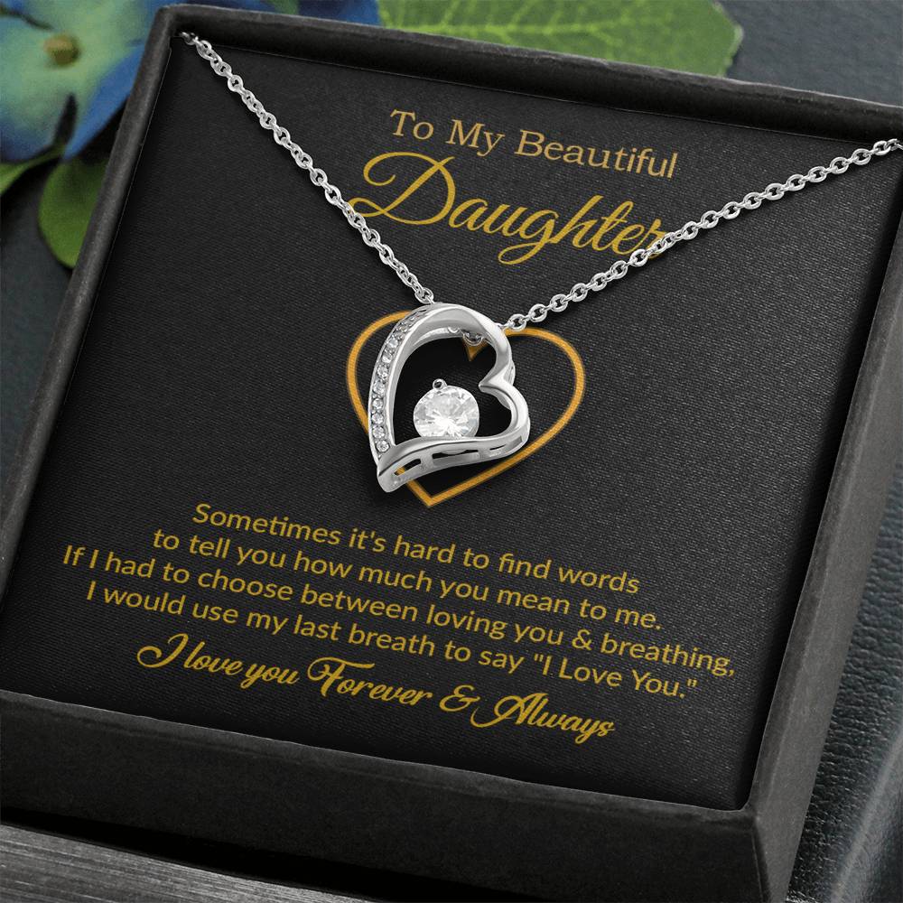 To My Daughter Necklace, Gift For Daughter From Dad, Daughter Father Necklace 22_7_Gold