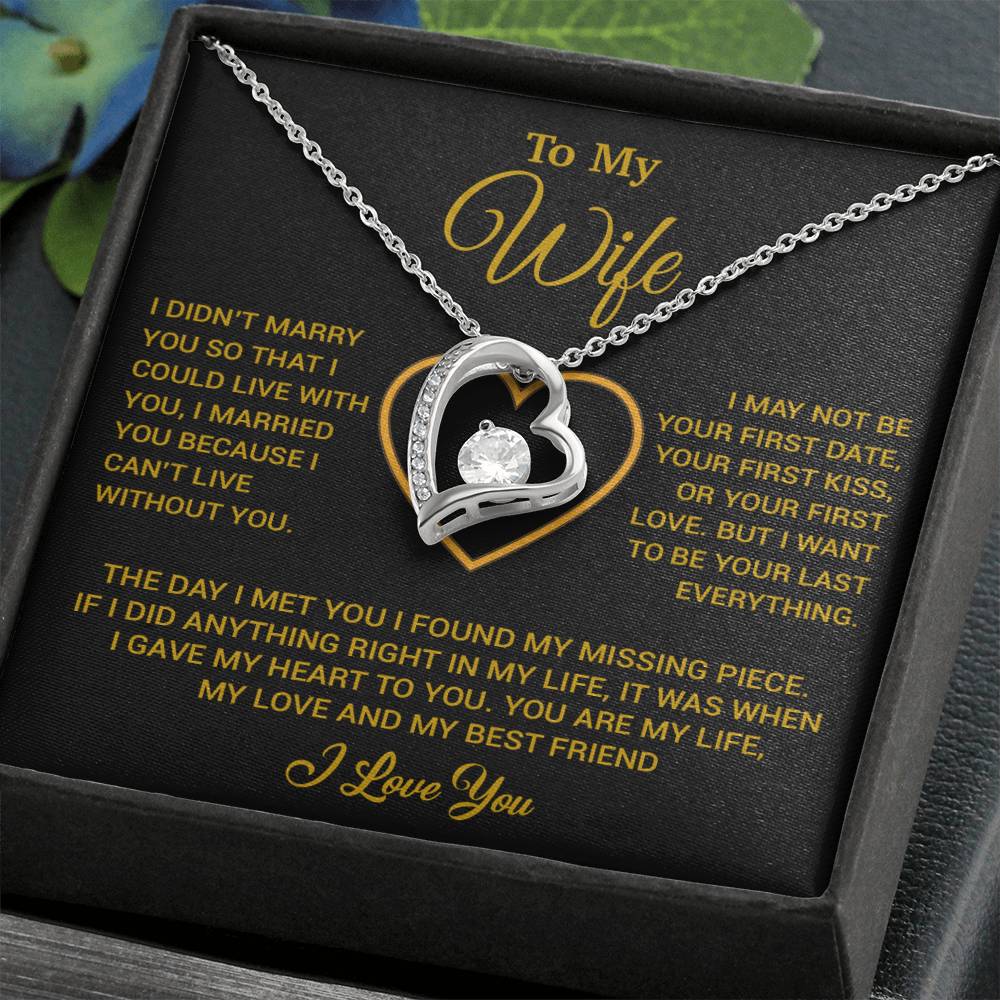 To My Wife Necklace, Christmas Gifts For Women, Anniversary Gift For Wife 14_12_Gold