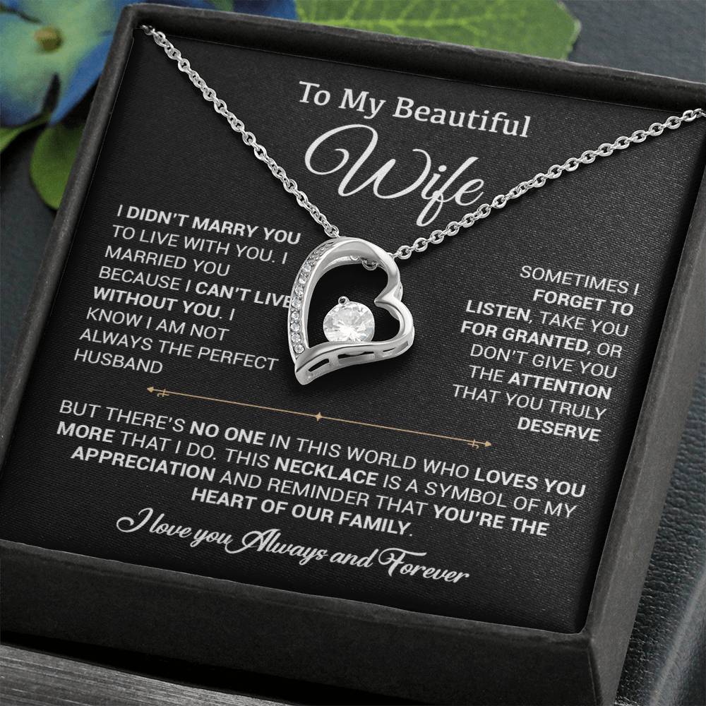 To My Wife Necklace, Gift For Wife, Anniversary Gift For Wife, Christmas Gift