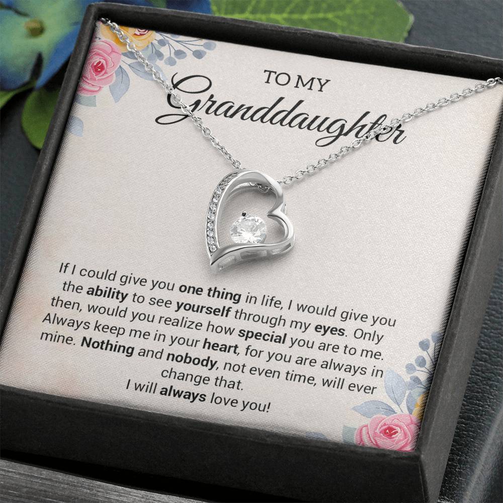 To My Granddaughter Necklace Gift, Granddaughter Jewelry From Grandma Birthday