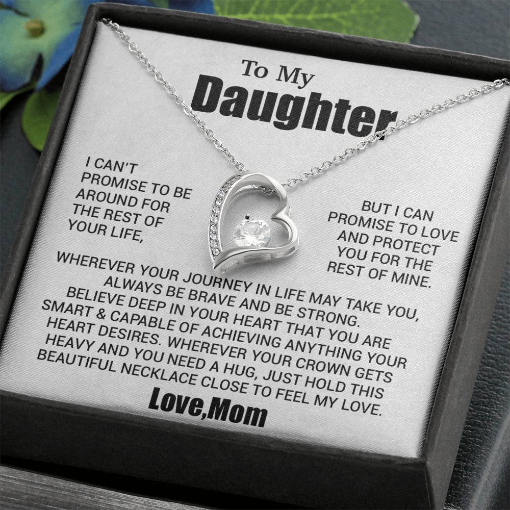 To My Daughter Necklace, Daughter Mother Necklace, Daughter Gift From Mom 24_8_White