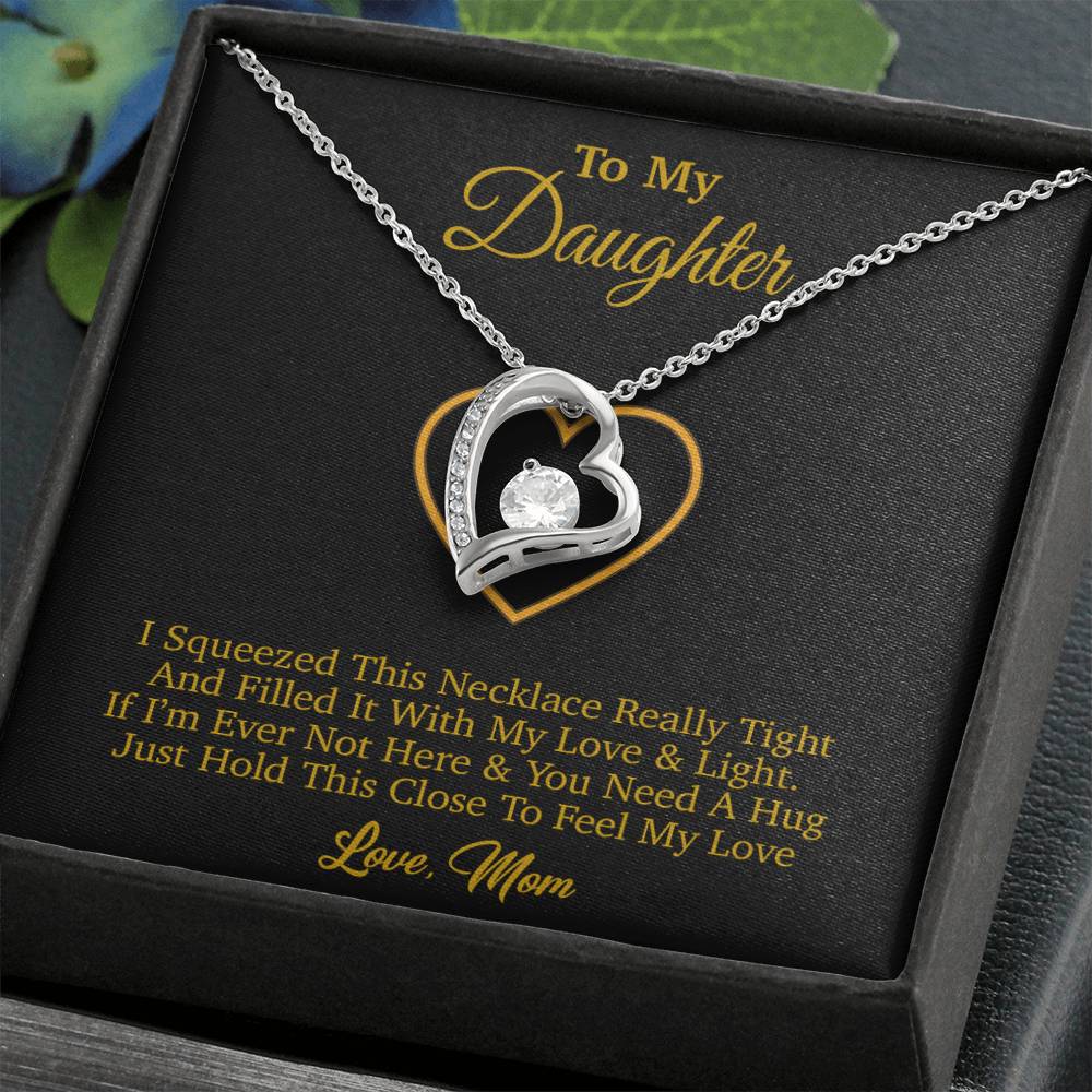 To My Daughter Necklace, Gift for Daughter from mom, Daughter mother Necklace 1_4_Gold