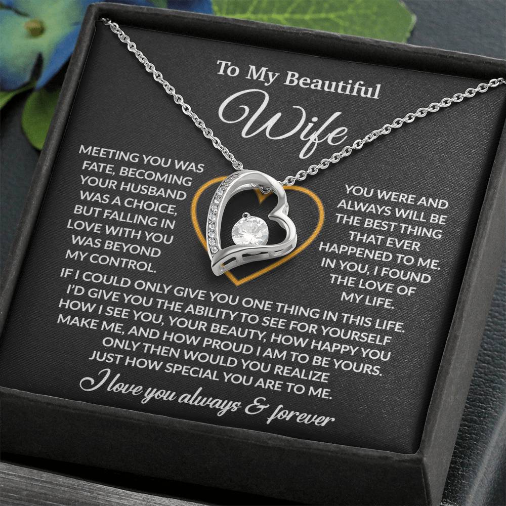 To My Wife Necklace, Wife Gift from Husband, Christmas Gift 27_11_Black