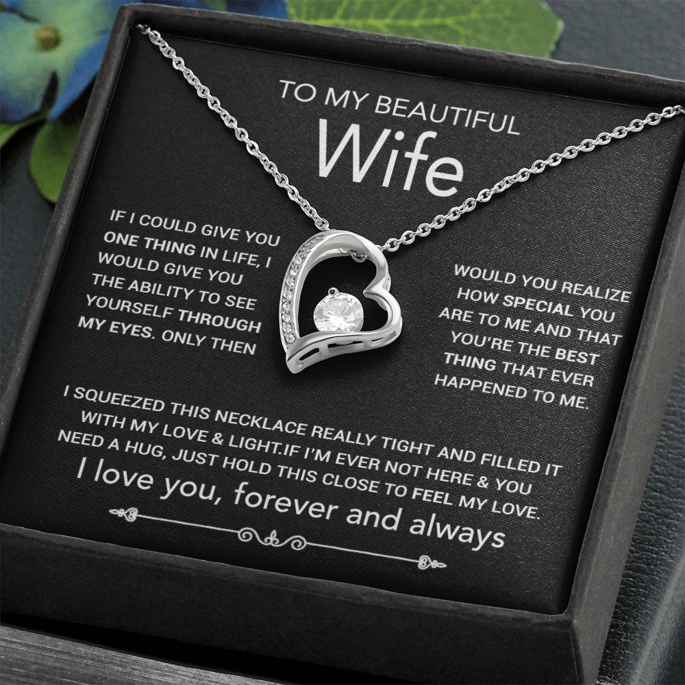 To My Wife Necklace, Christmas Gifts For Women, Anniversary Gift For Wife 8_10_Black