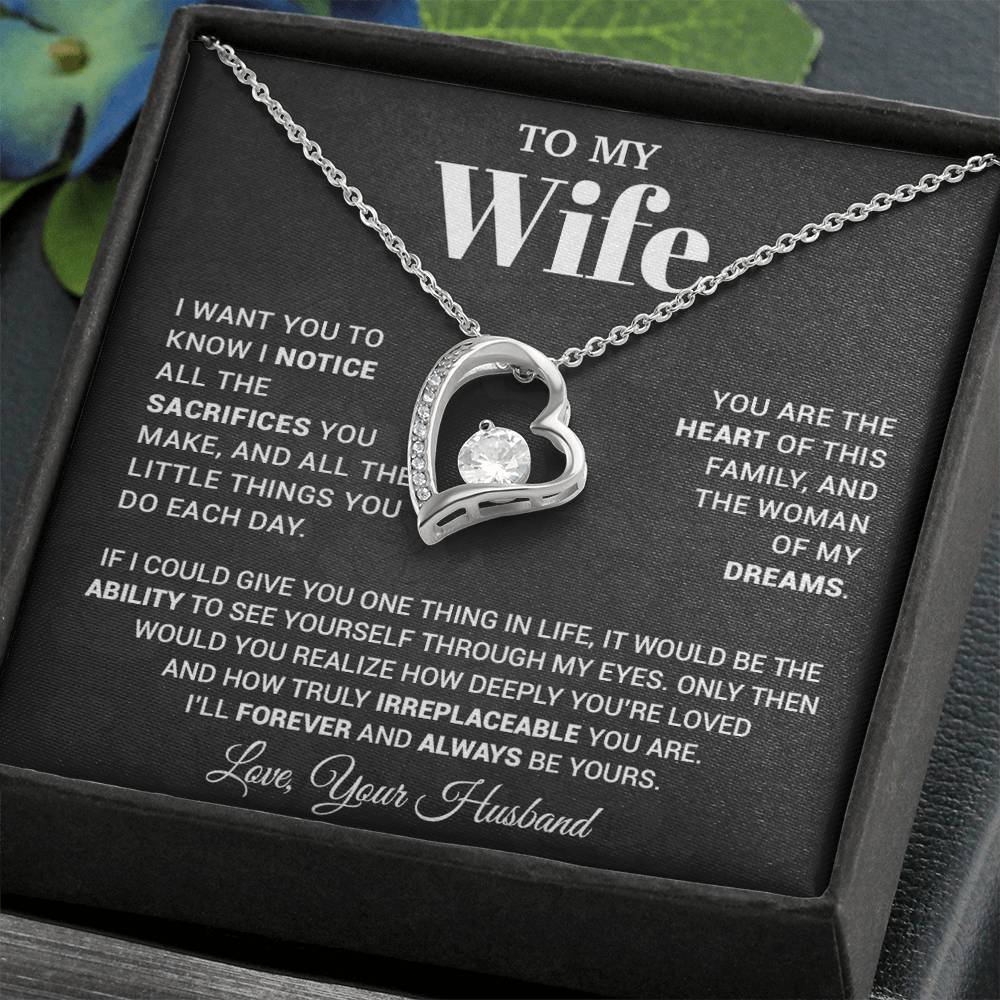 To My Wife Necklace, Christmas Gifts For Women, Anniversary Gift For Wife 6_10_Black
