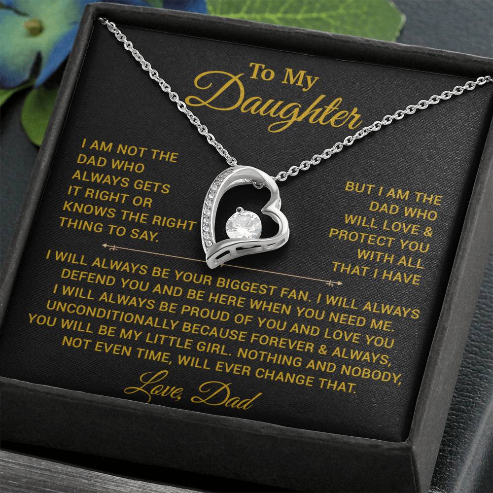 To My Daughter Necklace, Gift for Daughter from Dad, Father Daughter Necklace 26_5_Gold