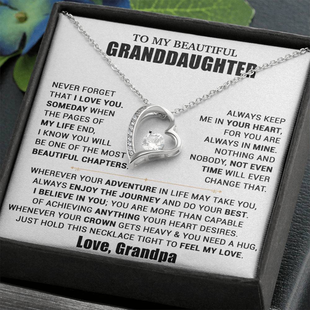 To My Granddaughter Necklace, Granddaughter Gift from Grandpa, Christmas Gift 10_10