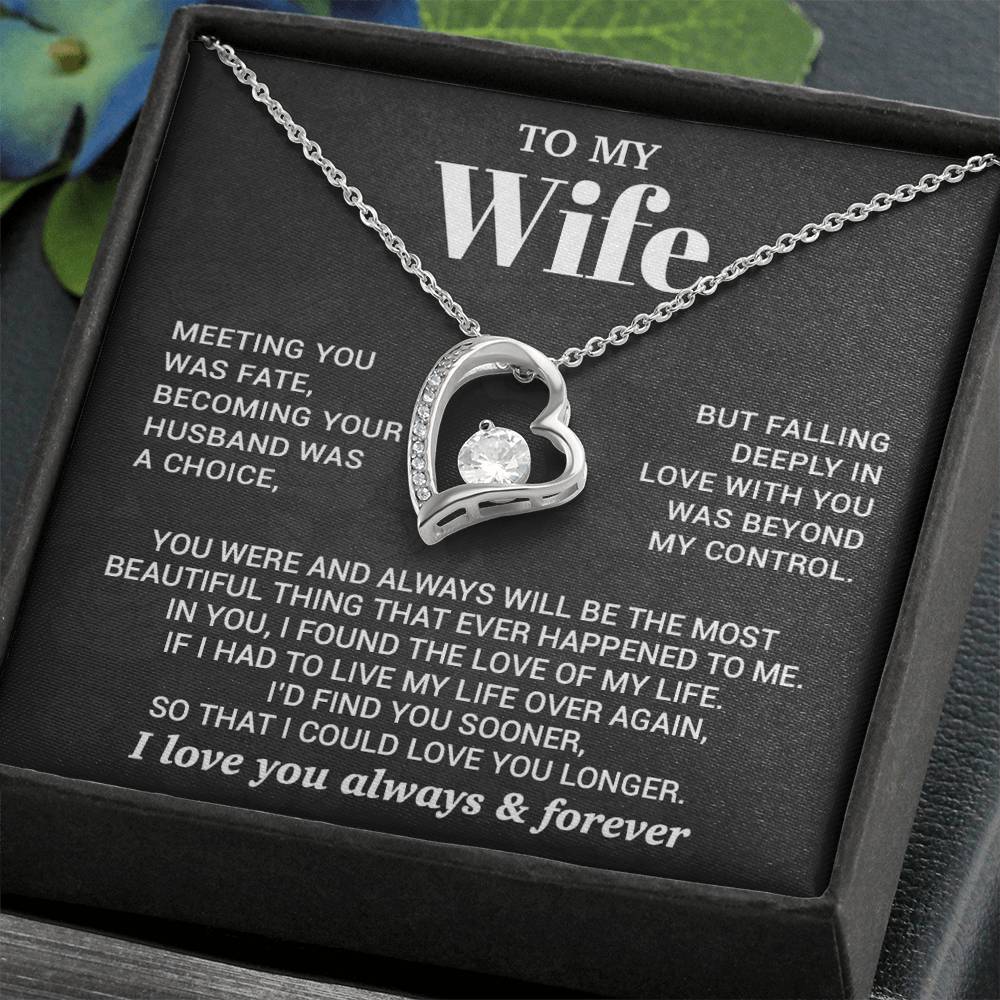 To My Wife Necklace, Christmas Gifts For Women, Anniversary Gift For Wife 7_10_Black