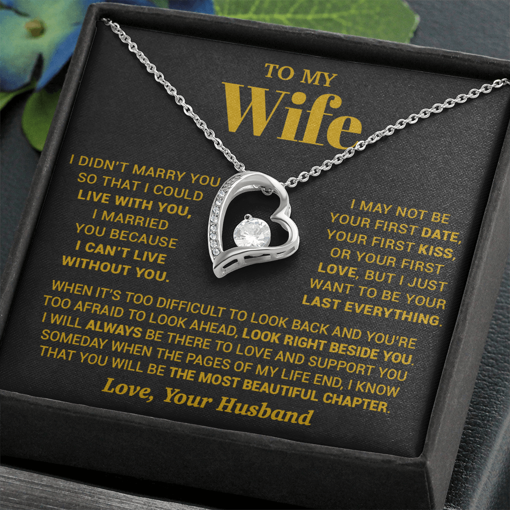To My Wife Necklace, Christmas Gifts For Women, Anniversary Gift For Wife 28_9_Gold